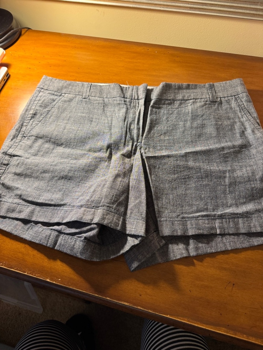 J. Crew Women's navy weave Flat-Front Dress Shorts size 14 brand new!